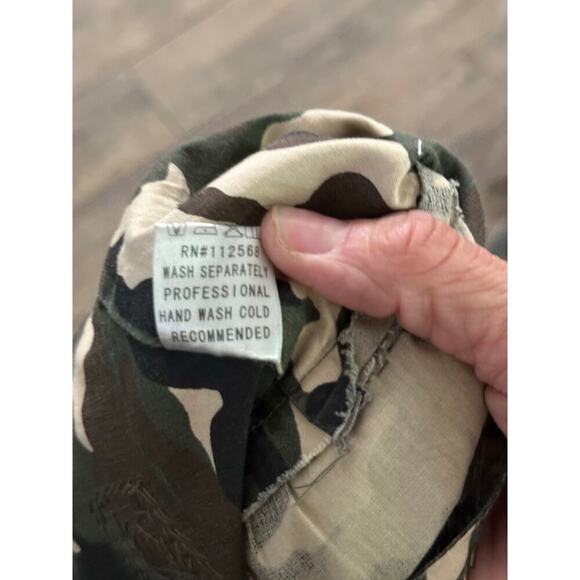 Flair Collection Women's Green Camouflage tiered Maxi Skirt Size Medium Y2K - Picture 3 of 10